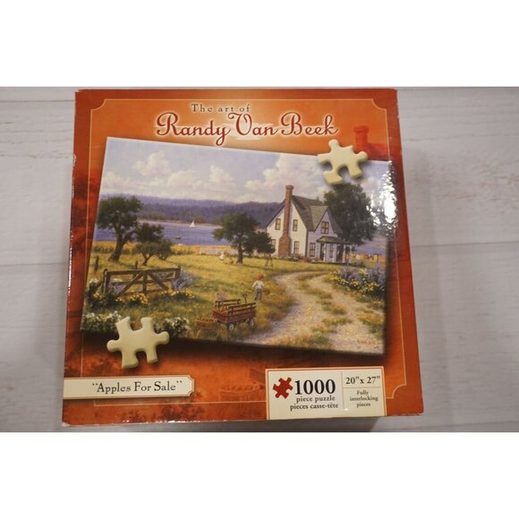 The Art of Randy Van Beek "Apples For Sale" Jigsaw Puzzle 1000 Pieces - Picture 3 of 8
